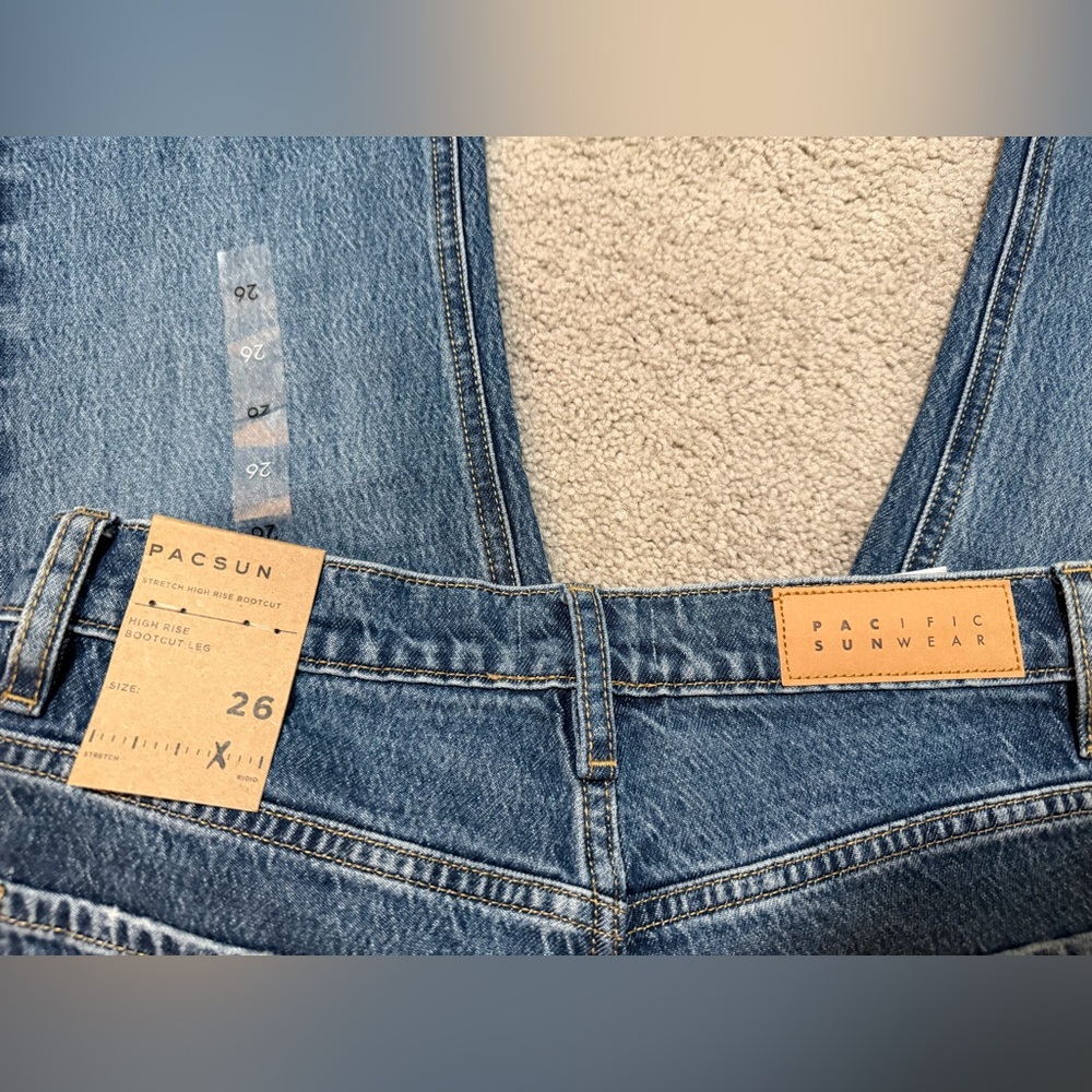 NWT PacSun Stretch High Rise Bootcut Size 26 - Picture 3 of 6